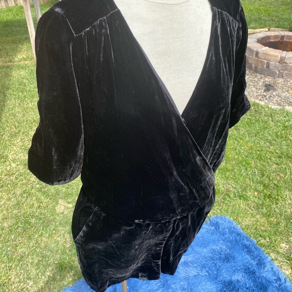 Black Velvet Romper
